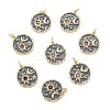 Brass Micro Pave Cubic Zirconia Pendants X-ZIRC-A020-06G-2