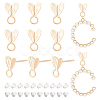 BENECREAT 6 Pairs Brass Stud Earring Finding KK-BC0011-90-1