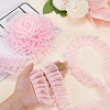 8 Yards Polyester Pleated Lace Trim OCOR-WH0080-87D-3