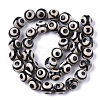 Tibetan Style 3-Eye dZi Beads Strands TDZI-R001-01-2