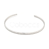 Non-Tarnish Textured 304 Stainless Steel Wrap Cuff Bangle for Women BJEW-P331-19P-2