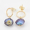 Baroque Pearl Keshi Pearl Dangle Earrings EJEW-JE02833-3