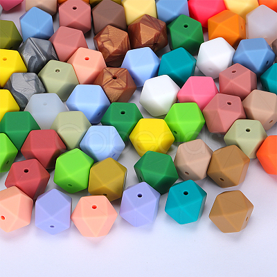 Hexagonal Silicone Beads SI-JX0020A-104-1