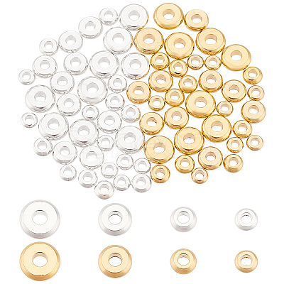 PandaHall Elite 80Pcs 8 Styles Brass Beads KK-PH0006-74-1