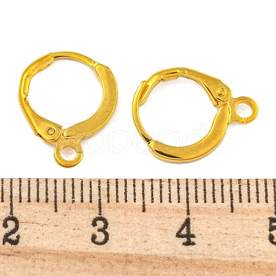 Brass Huggie Hoop Earring Findings KK-E138-G-NF-1