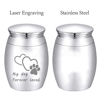 CREATCABIN Stainless Steel Cremation Urn AJEW-CN0001-91A-1