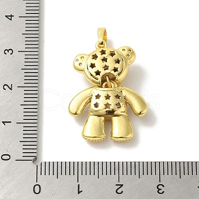 Brass Micro Pave Cubic Zirconia Pendants KK-Z042-16G-01-1