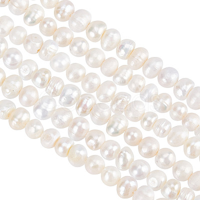 GOMAKERER 2 Strands Grade AA Natural Cultured Freshwater Pearl Beads Strands PEAR-GO0001-11-1