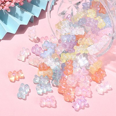 100Pcs Transparent Acrylic Beads OACR-CJ0001-28-1