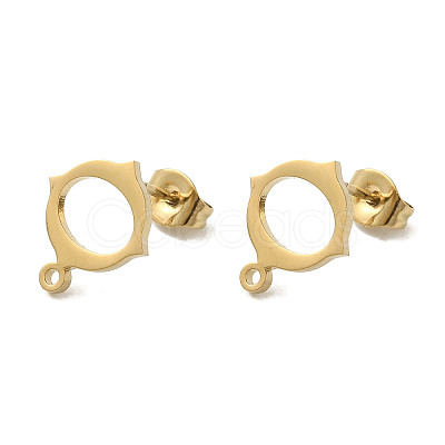 Ion Plating(IP) 304 Stainless Steel Stud Earring Findings STAS-I206-84G-1