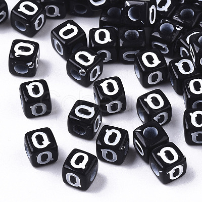 Opaque Acrylic Beads X-SACR-N002-01Q-1