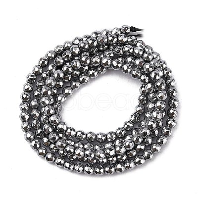 Non-Magnetic Synthetic Hematite Beads Strands G-G093-2mm-1