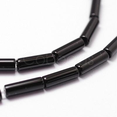 Natural Black Onyx Beads Strands G-P161-38-13x4mm-1