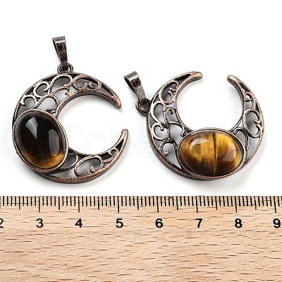 Natural Tiger Eye Pendants G-L602-01R-17-1