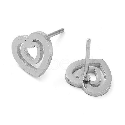 Non-Tarnish 304 Stainless Steel Stud Earrings EJEW-M242-02F-P-1