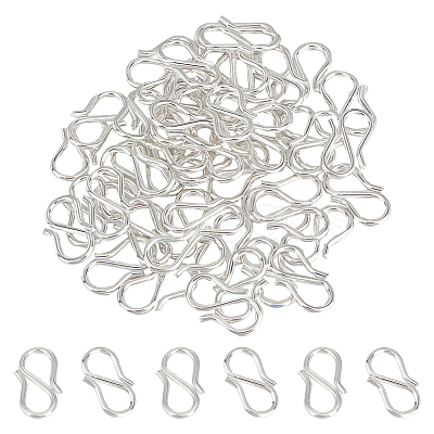 Unicraftale 50Pcs 304 Stainless Steel S-Hook Clasps STAS-UN0047-13-1