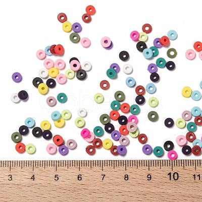 15 Colors Handmade Polymer Clay Beads CLAY-JP0001-04-4mm-1