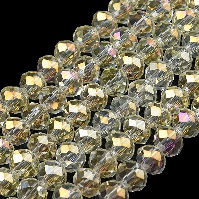 Electroplate Transparent Glass Beads Strands EGLA-A034-T3mm-T16-1