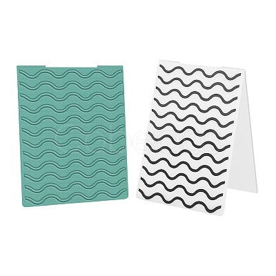 Plastic Embossing Folders DIY-WH0186-09-1