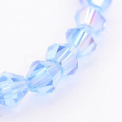 Glass Beads Strands X-GB4mm22Y-AB-1