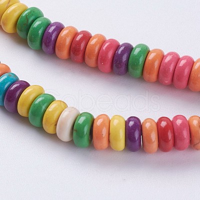 Synthetic Turquoise Beads Strands G-E456-33G-3X6mm-1