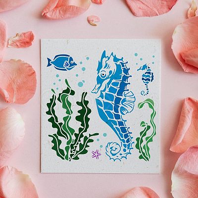 Plastic Reusable Drawing Painting Stencils Templates DIY-WH0172-495-1