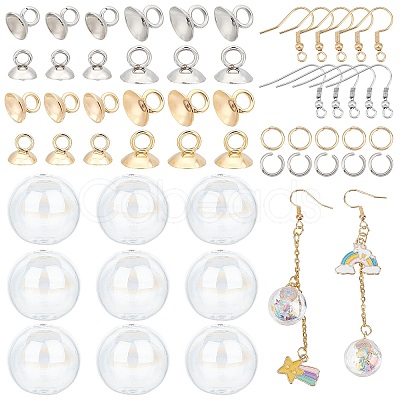 Unicraftale DIY Glass Ball Bottle Drop Earring Making Finding Kit DIY-UN0003-15-1