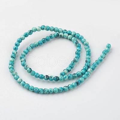 Natural Ocean White Jade Bead Strands G-G916-4mm-04-1