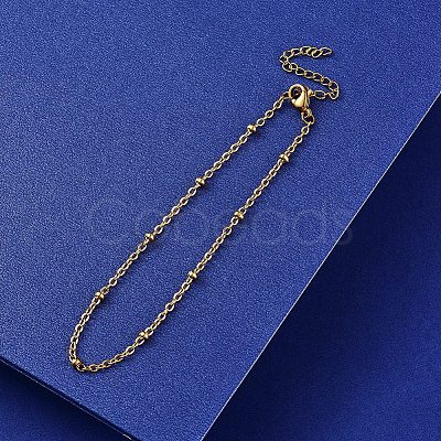 304 Stianless Steel Satellite Chain Bracelet Making STAS-CJ0001-132G-1