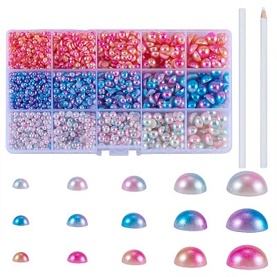 3116Pcs 16 Style Imitation Pearl Acrylic Cabochons OACR-SZ0001-25-1