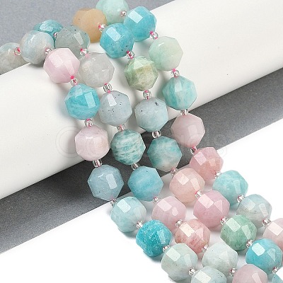 Natural Amazonite & Kunzite & Aventurine Beads Strands G-O201B-149H-1