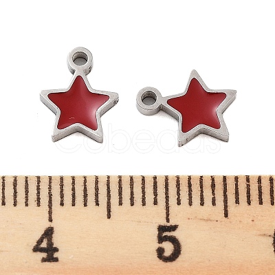 304 Stainless Steel Enamel Charms STAS-Z078-24P-1