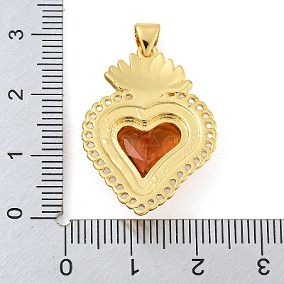 Rack Plating Brass Pendants ZIRC-L100-163G-06-1