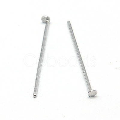 Tarnish Resistant 304 Stainless Steel Flat Head Pins STAS-E023-0.6x25mm-1