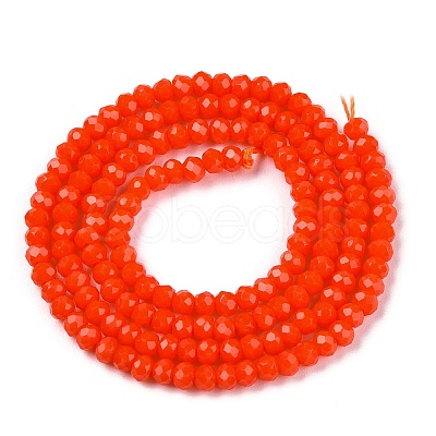 Opaque Solid Color Glass Beads Strands EGLA-T021-02H-1