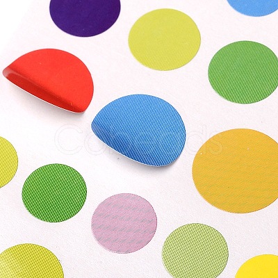 Flat Round DIY Cloth Picture Stickers AJEW-L053-01-1