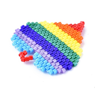 Handmade Seed Beads Pendants SEED-I012-30-1