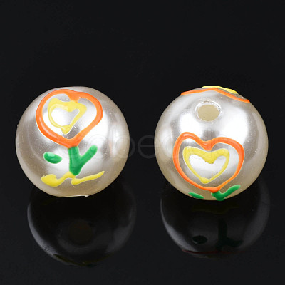 ABS Plastic Imitation Pearl Beads KY-N015-98-1