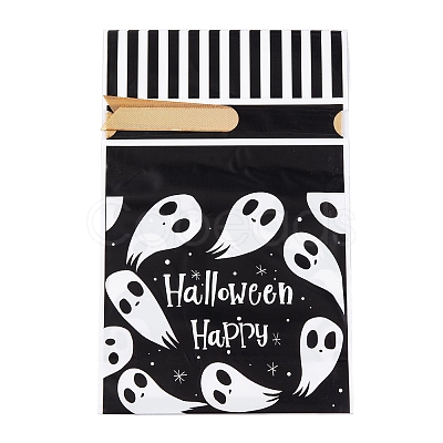 50Pcs Rectangle Halloween Candy Plastic Bags ABAG-U001-01R-1