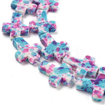 Baking Paint Synthetic Turquoise Beads Strands G-H060-01A-1