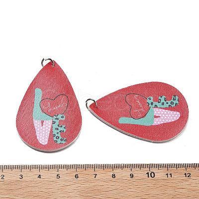 PU Leather Big Pendants FIND-R050-03B-1