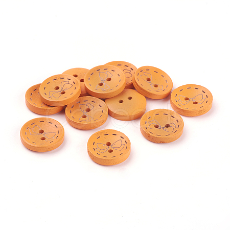 2-Hole Wooden Buttons X-BUTT-A028-32L-07-1
