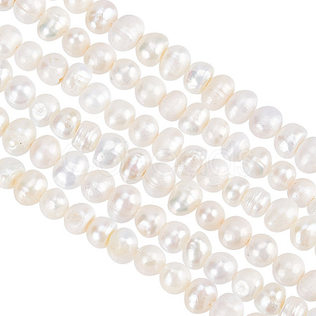 GOMAKERER 2 Strands Grade AA Natural Cultured Freshwater Pearl Beads Strands PEAR-GO0001-11-1