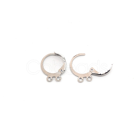 Brass Huggie Hoop Earring Findings KK-TAC0008-08P-1