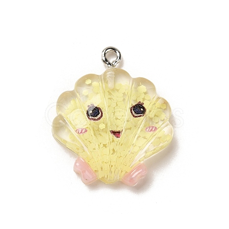 Marine Animal Series Resin Pendants RESI-Q012-01A-02-1