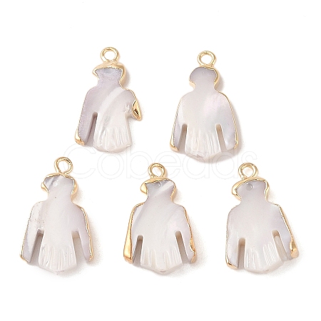 Natural Trochous Shell Pendants SHEL-P017-10G-1