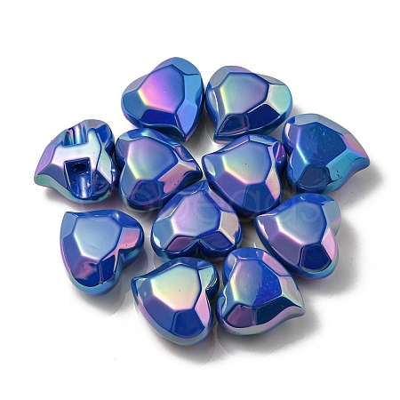 UV Plating Rainbow Iridescent Acrylic Beads OACR-P010-03D-1