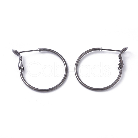 Brass Hoop Earrings KK-I665-26B-B-1
