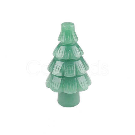 Natural Green Aventurine Carved Christmas Tree Figurines PW-WG5F32A-14-1