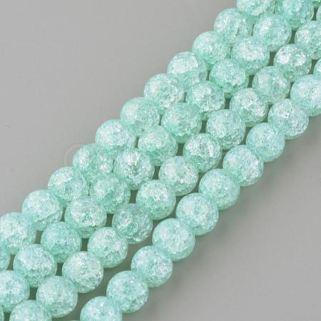 Synthetic Crackle Quartz Beads Strands GLAA-S134-8mm-11-1